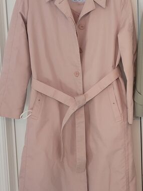 Women’s Light Pink Belted Trench Coat by Misty Harbor